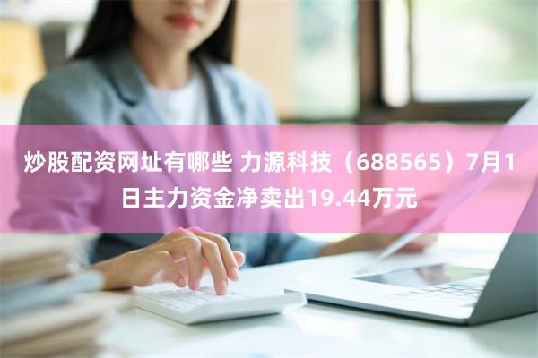 炒股配资网址有哪些 力源科技（688565）7月1日主力资金净卖出19.44万元