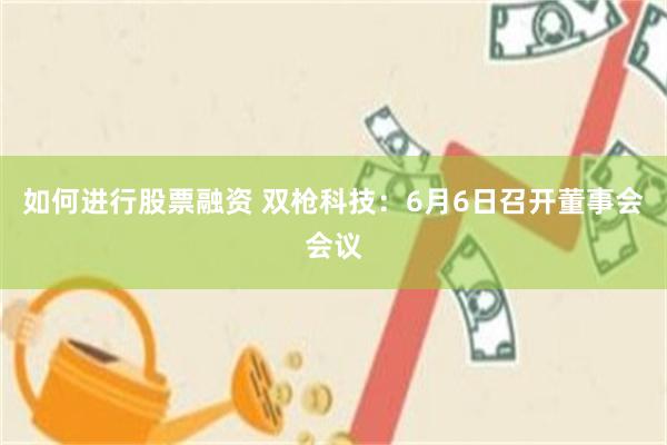 如何进行股票融资 双枪科技：6月6日召开董事会会议