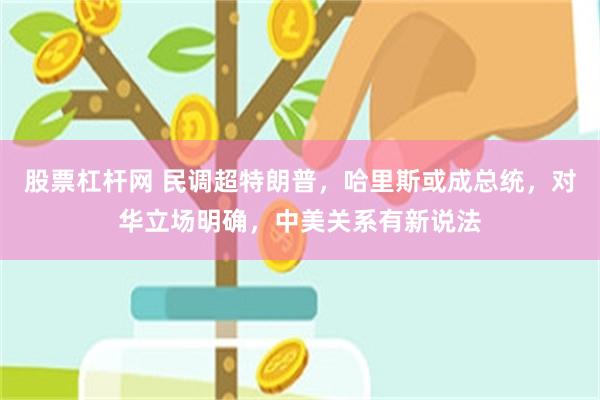 股票杠杆网 民调超特朗普，哈里斯或成总统，对华立场明确，中美关系有新说法